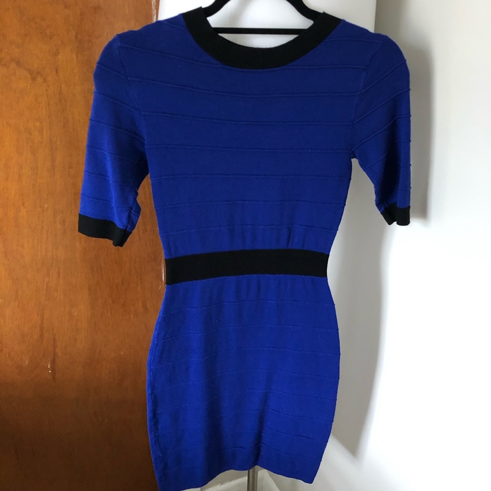 Royal blue sweater dress bodycon